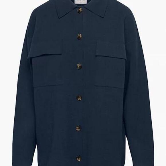 Aritzia Wilfred Free RONNIE SWEATER in Navy Blue - Picture 2 of 7